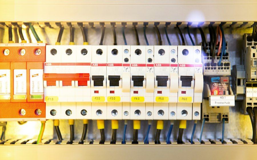 Rozvaděč s jističi a řídicí technikou